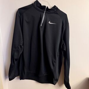 Nike Men's Black Performance Jacket with Silver Logo